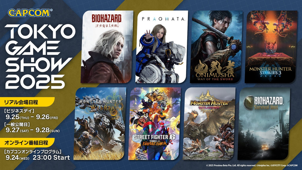 Capcom au TGS 2025:lineup, démos et émission du 24 septembre